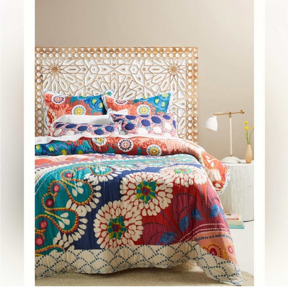 Anthropologie Thalia Quilt Set Queen